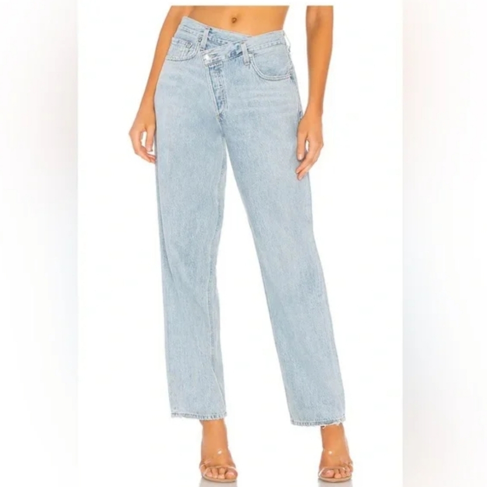 AGOLDE Criss Cross Upsized Boyfriend Jeans In Suburbia - Picture 2 of 12